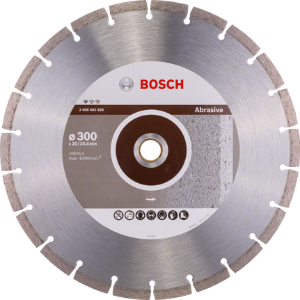 Disco de corte de diamante abrasivo Bosch Standard de 300 mm.