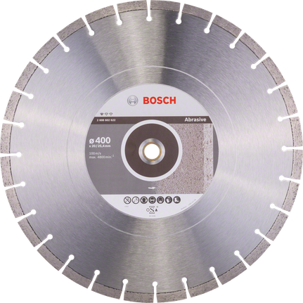 Disco de corte de diamante abrasivo Bosch Standard de 400 mm.
