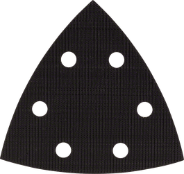 Placa lijadora Bosch con seis orificios de extracción de polvo.