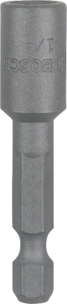 Atornillador de tuercas Bosch de vástago hexagonal de 1/4 de pulgada, 50 mm de longitud.
