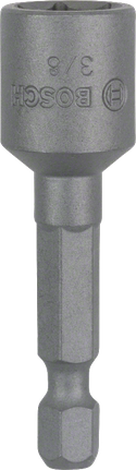 Atornillador de tuercas Bosch de 3/8 de pulgada con vástago hexagonal de 1/4 de pulgada.