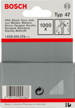 Bosch 2609255810 - Clavos de destornillador (19 mm, tipo 47, 1000 unidades)  : : Herramientas y Mejoras del Hogar