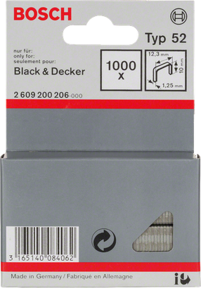 Bosch Typ 52 12,3×10×1,25 mm.