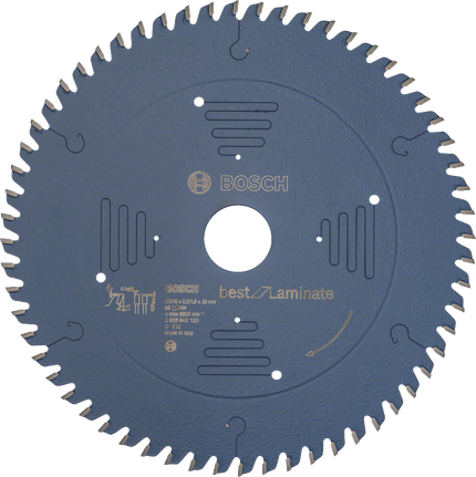 Hoja de sierra circular Bosch de 216 mm, la mejor para laminados.