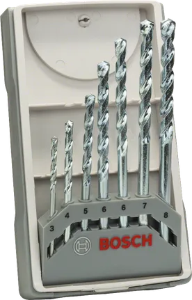 Juego de brocas para mampostería Bosch CYL-1 de 7 piezas.