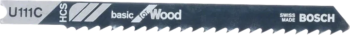 Hoja de sierra de calar Bosch U 111 C para madera, dientes laterales.