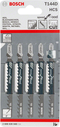 Hoja de sierra de calar Bosch HCS T 144 D (Caja 5