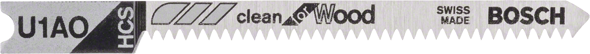 Hoja de sierra de calar Bosch U 1 AO para cortes curvos y limpios en madera.