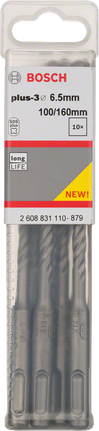 Paquete de brocas para taladro percutor Bosch plus-3 de 6,5 mm.