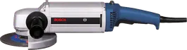 Amoladora angular Bosch con empuñadura lateral.