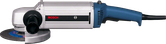 Amoladora angular Bosch con empuñadura lateral.