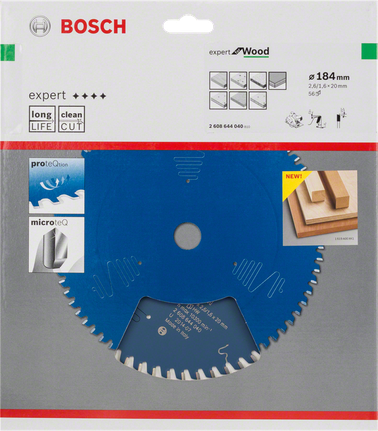 Hoja de sierra circular Bosch Expert for Wood de 184 mm.