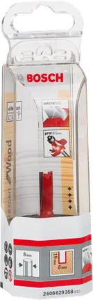 Broca fresadora recta para madera Bosch de 8 mm.