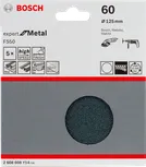 Paquete de 5 hojas de lija Bosch F550 para metal, grano 60.