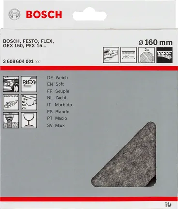 Fieltro de pulido Bosch de 160 mm.