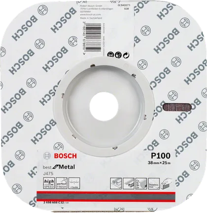 Rollo de lija Bosch J475 P100 38mm×25m.