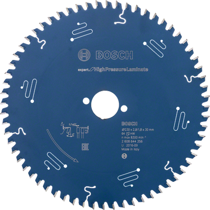 Hoja de sierra Bosch EX TR H 230x30-64 para laminado.
