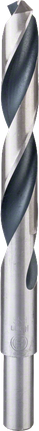 Broca helicoidal Bosch HSS PointTeQ de 14,5 mm con vástago reducido.