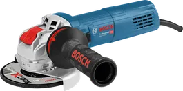 Amoladora angular Bosch GWX 9-125 S con sistema X-LOCK.