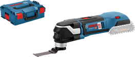 Herramienta múltiple inalámbrica Bosch GOP 18V-28 con estuche de transporte.