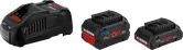Kit de inicio Bosch ProCORE18V con cargador y dos baterías.