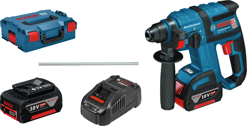 Juego de taladro percutor rotativo a batería Bosch GBH 18 V-EC.
