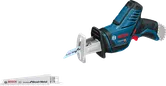 Sierra alternativa inalámbrica Bosch GSA 12V-14, flexible para madera y metal.