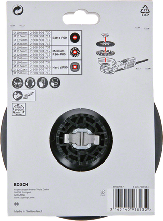 Plato de soporte Bosch X-LOCK 150 mm suave.