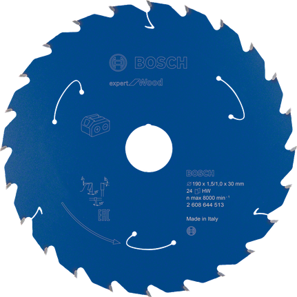 Hoja de sierra circular Bosch Expert for Wood 190 mm 24T.