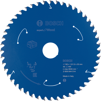 Hoja de sierra circular Bosch Expert for Wood 48 dientes.