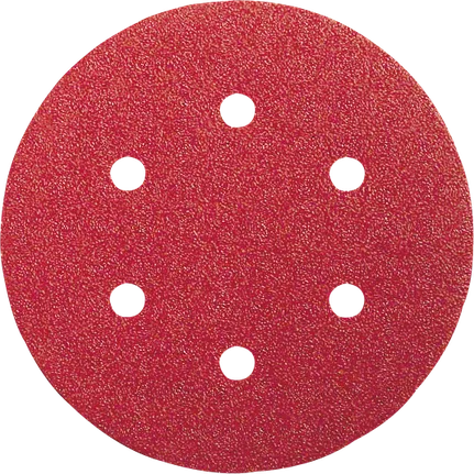 Disco de lijado Bosch con 8 orificios de extracción de polvo.