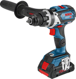 Taladro inalámbrico Bosch GSR 18V-110 C con empuñadura lateral.