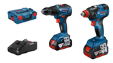 Kit combinado Bosch 18V GDX GSR con dos baterías y cargador.