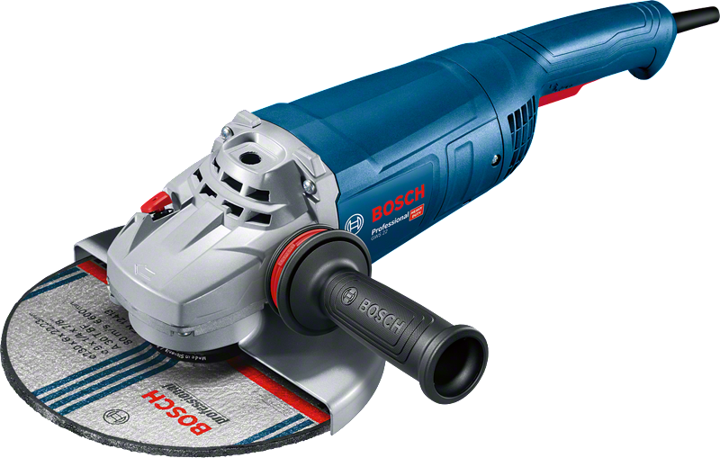 Amoladora angular Bosch GWS 22-230 P con mango ergonómico.