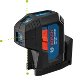 Herramienta niveladora láser Bosch GPL 3G con estuche y baterías.