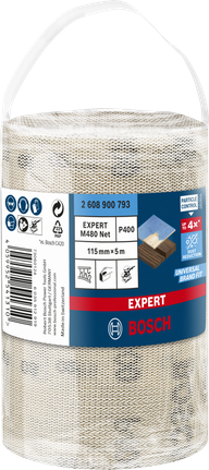 Rollo de red de lijado Bosch EXPERT M480 115 mm 5 m G 400.