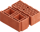 Bloque de construcción Poroton de doble altura.