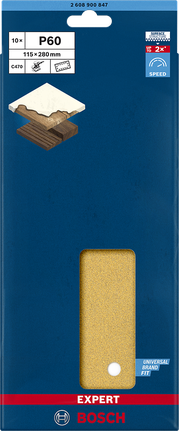 Papel de lija Bosch C470 P60 115×280 mm.
