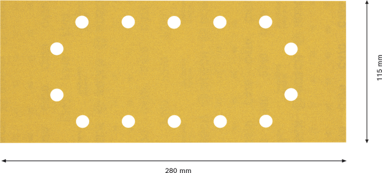 Papel de lija Bosch C470 de 115x280 mm, 14 agujeros.