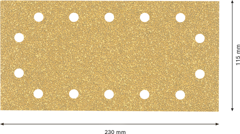 Papel de lija Bosch EXPERT C470 de 115x230 mm con 14 agujeros.
