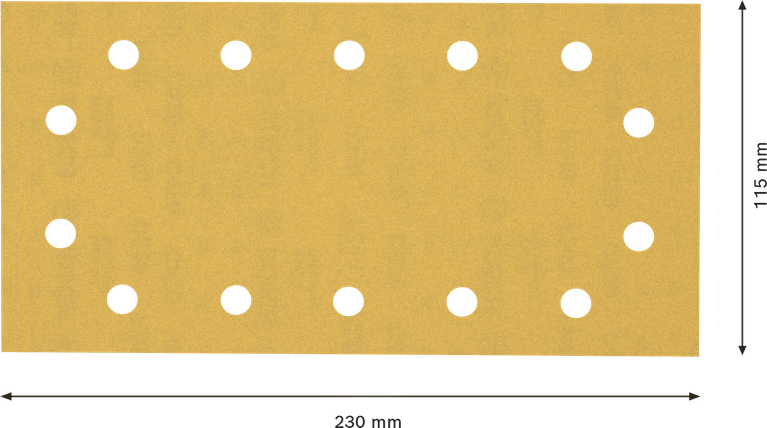Papel de lija Bosch C470 115x230mm 14 agujeros G240.