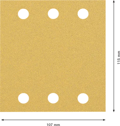 Papel de lija Bosch EXPERT C470 grano 80 6 agujeros 115x107 mm.