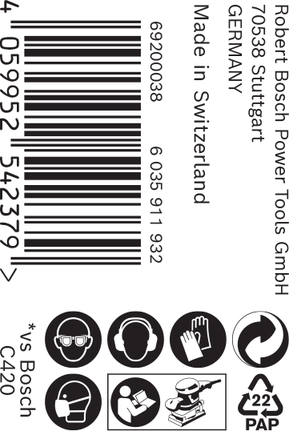 Rollo de papel de lija Bosch C470 115 mm 5 m G 120.