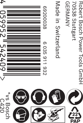 Rollo de papel de lija Bosch EXPERT C470 93 mm 5 m G 40.