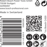 Etiqueta de embalaje del papel de lija Bosch C470.