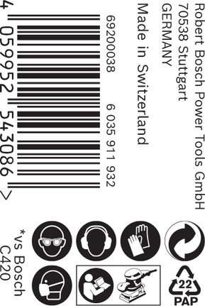 Rollo de papel de lija Bosch C470 93 mm x 50 m.