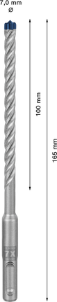 Broca para taladro percutor Bosch EXPERT SDS plus-7X 7x100x165mm.