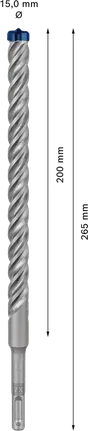 Broca para taladro percutor Bosch EXPERT SDS plus-7X 15x200x265 mm.