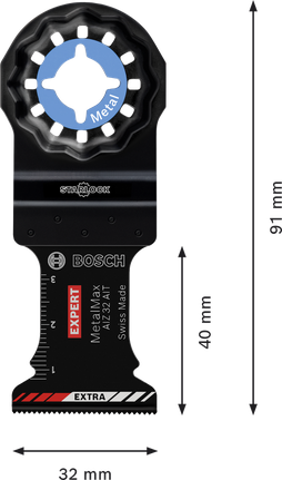 Hoja multiherramienta Bosch EXPERT MetalMax para metal, 32 mm.