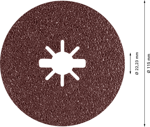 Disco de fibra Bosch EXPERT R781 Prisma Ceramic X-LOCK 115mm.